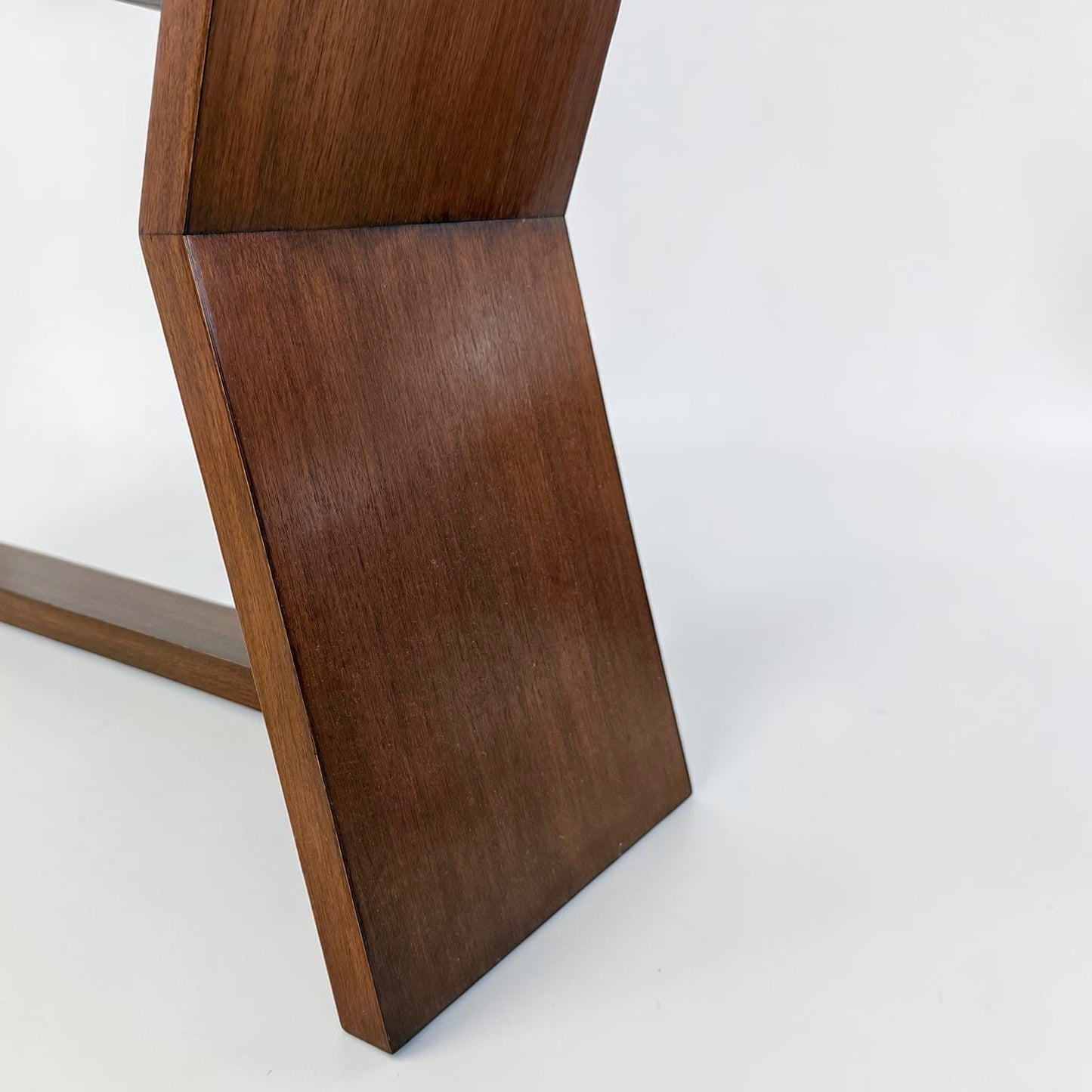 Walnut Angled Console Table