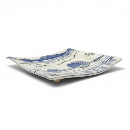 Square Handmade Abstract Tray