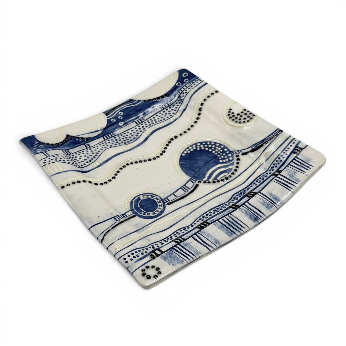 Square Handmade Abstract Tray