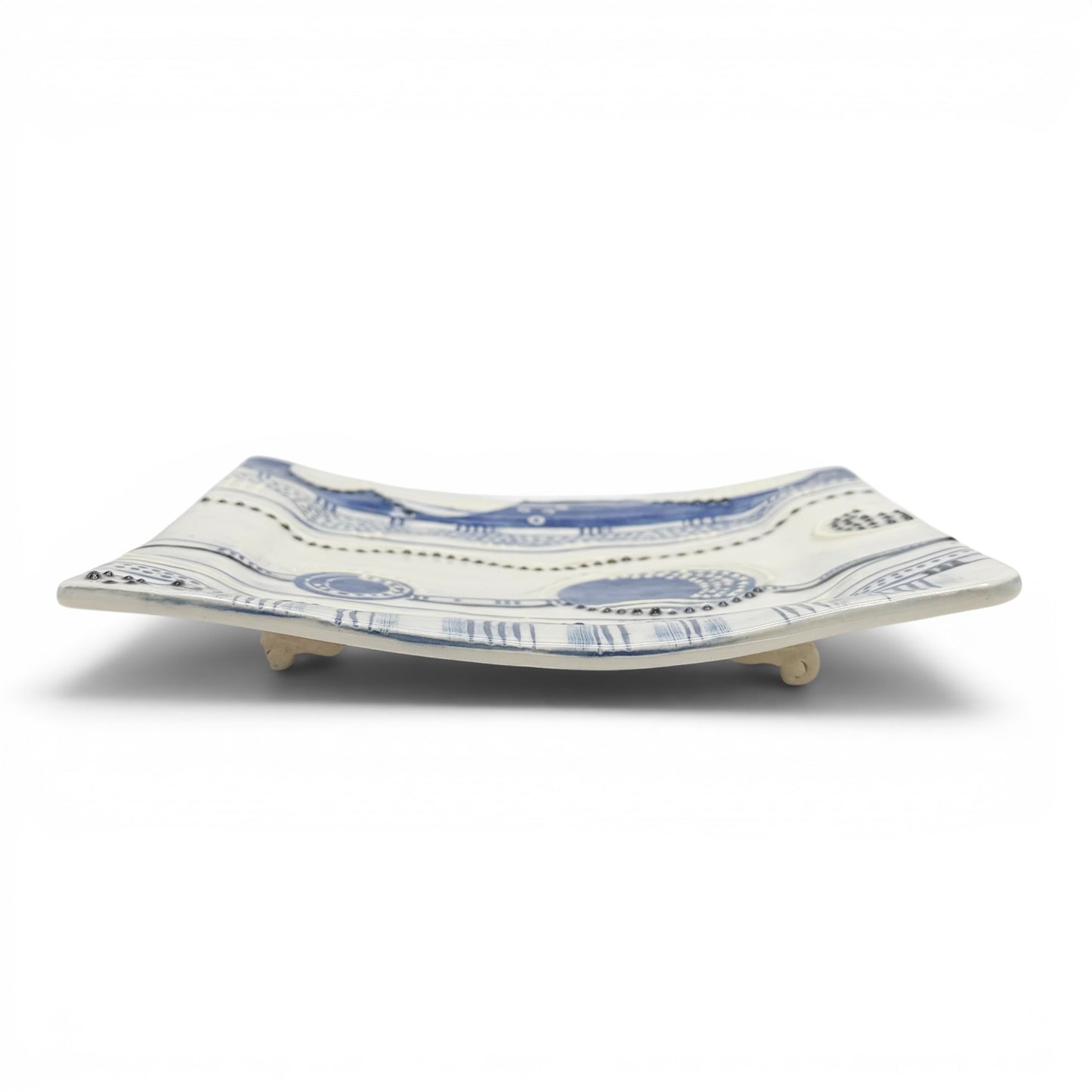 Square Handmade Abstract Tray