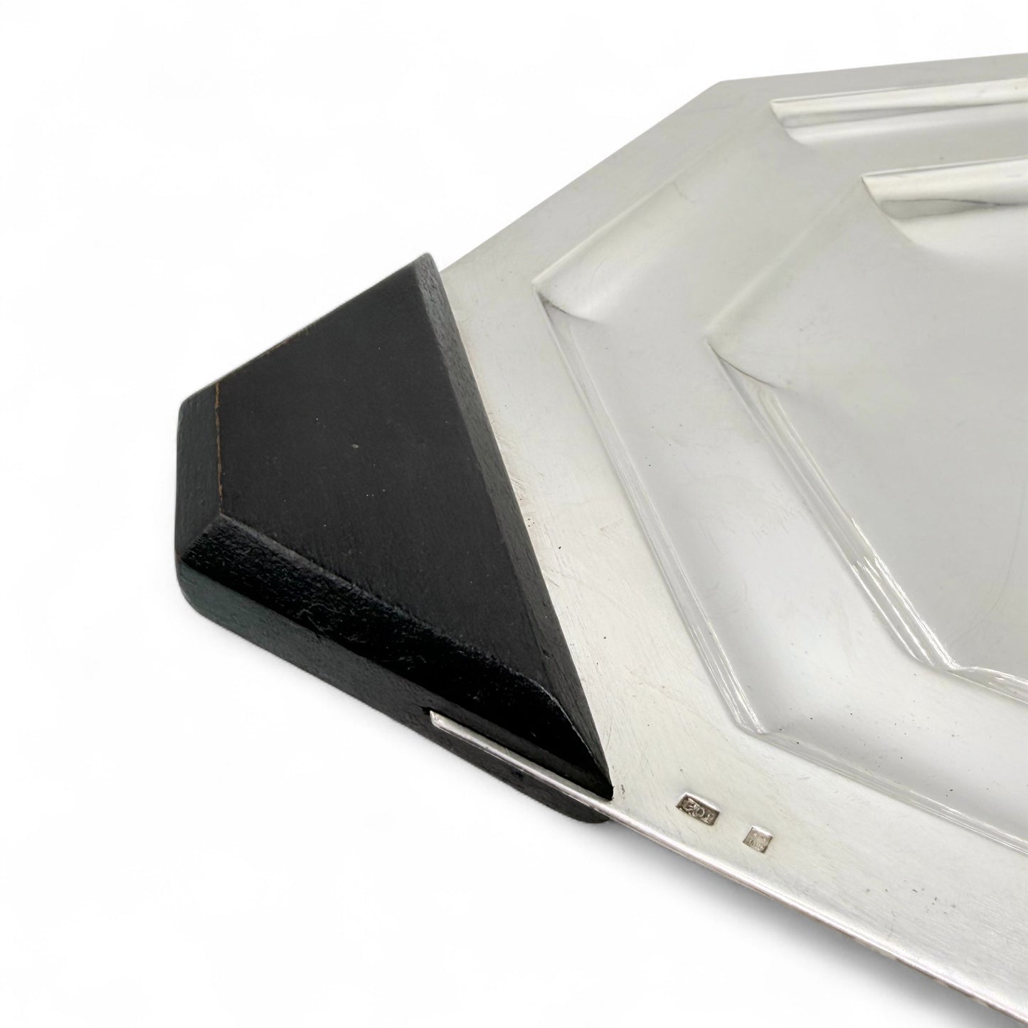 Octagonal Silver Plate Tray, 1950s