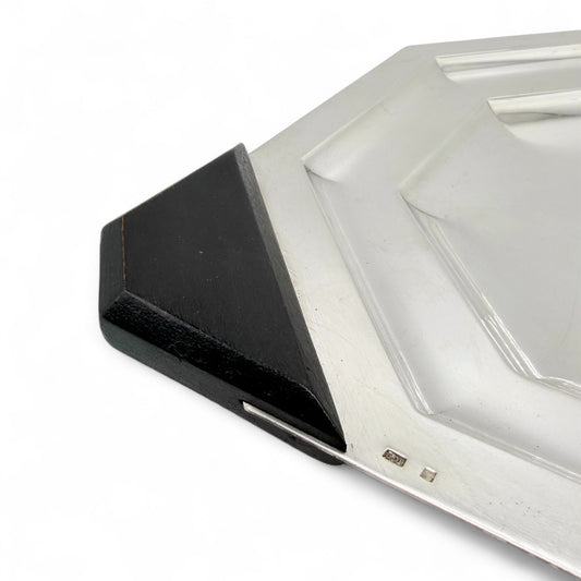 Octagonal Silver Plate Tray, 1950s