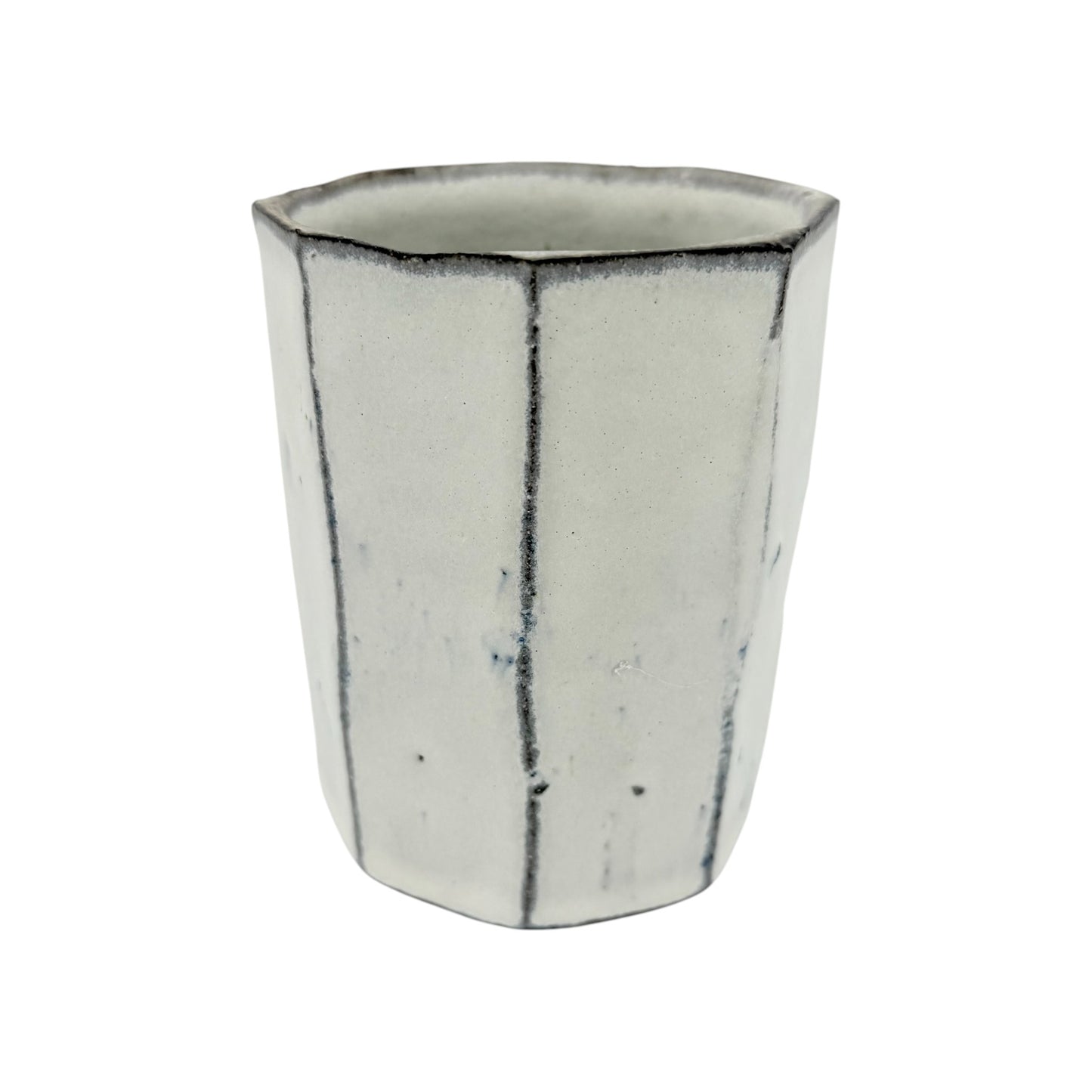 Octagonal Stoneware Pen Cup