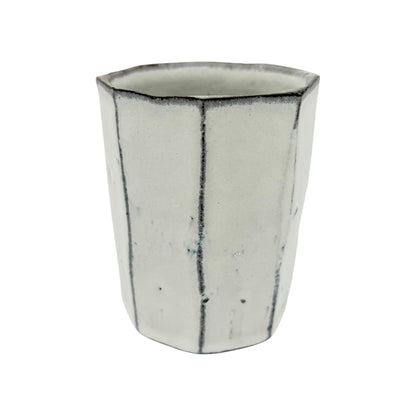 Octagonal Stoneware Pen Cup