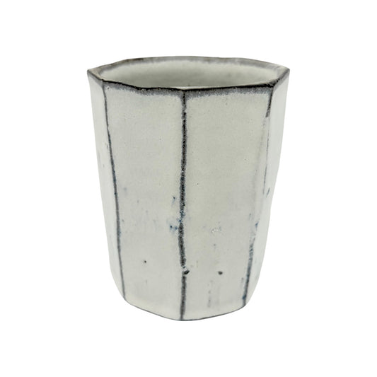 Octagonal Stoneware Pen Cup