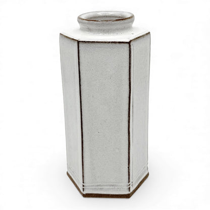 Handmade Hexagonal Stoneware Vase