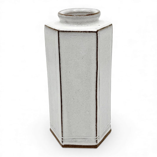 Handmade Hexagonal Stoneware Vase