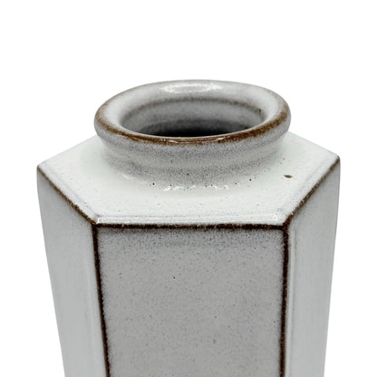 Handmade Hexagonal Stoneware Vase