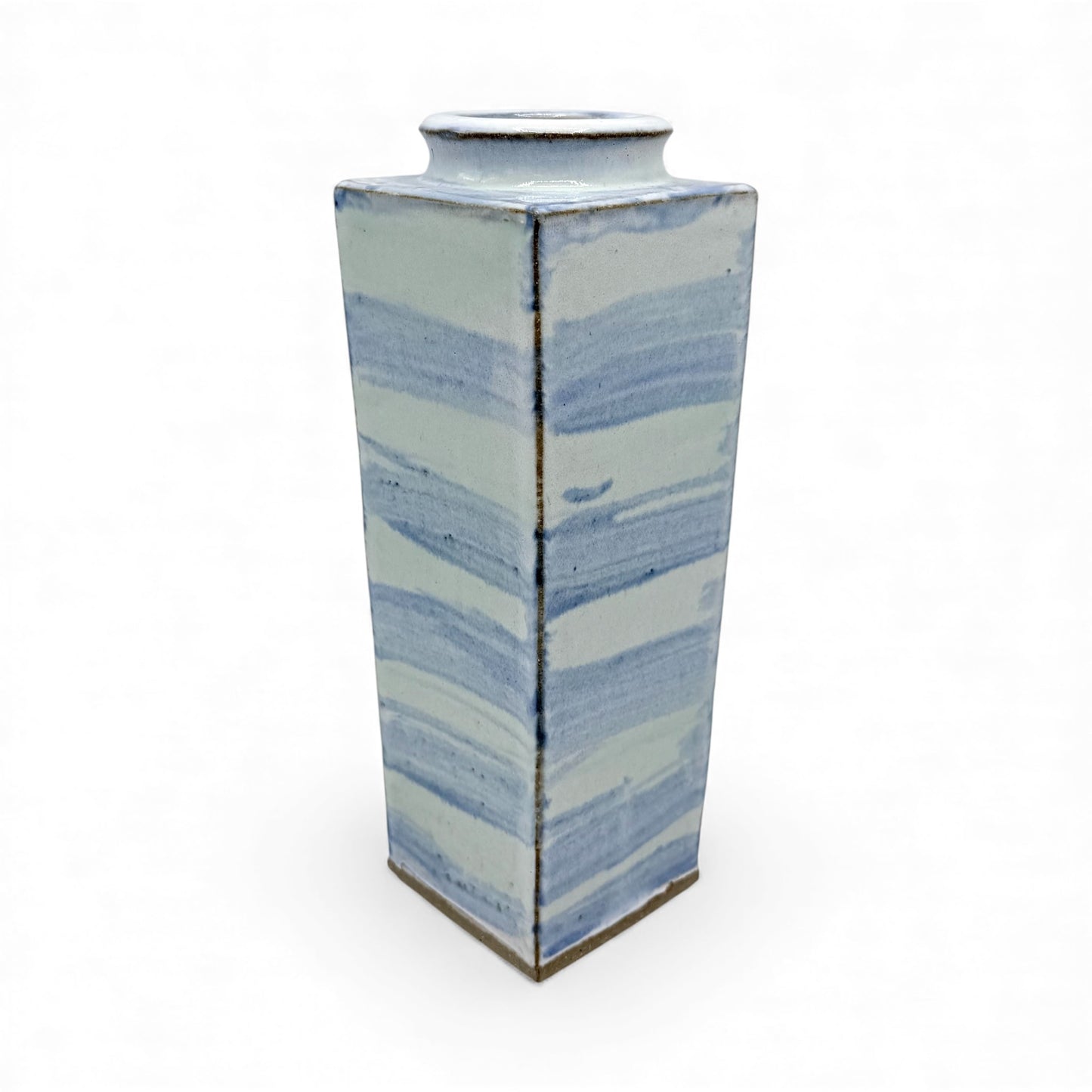 Square Tapered Stoneware Vase