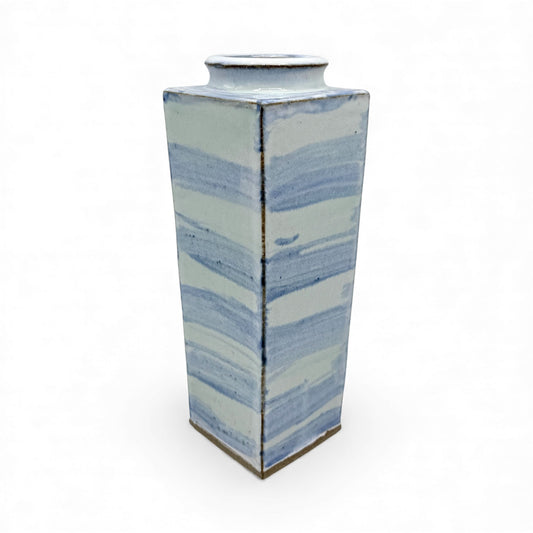 Square Tapered Stoneware Vase
