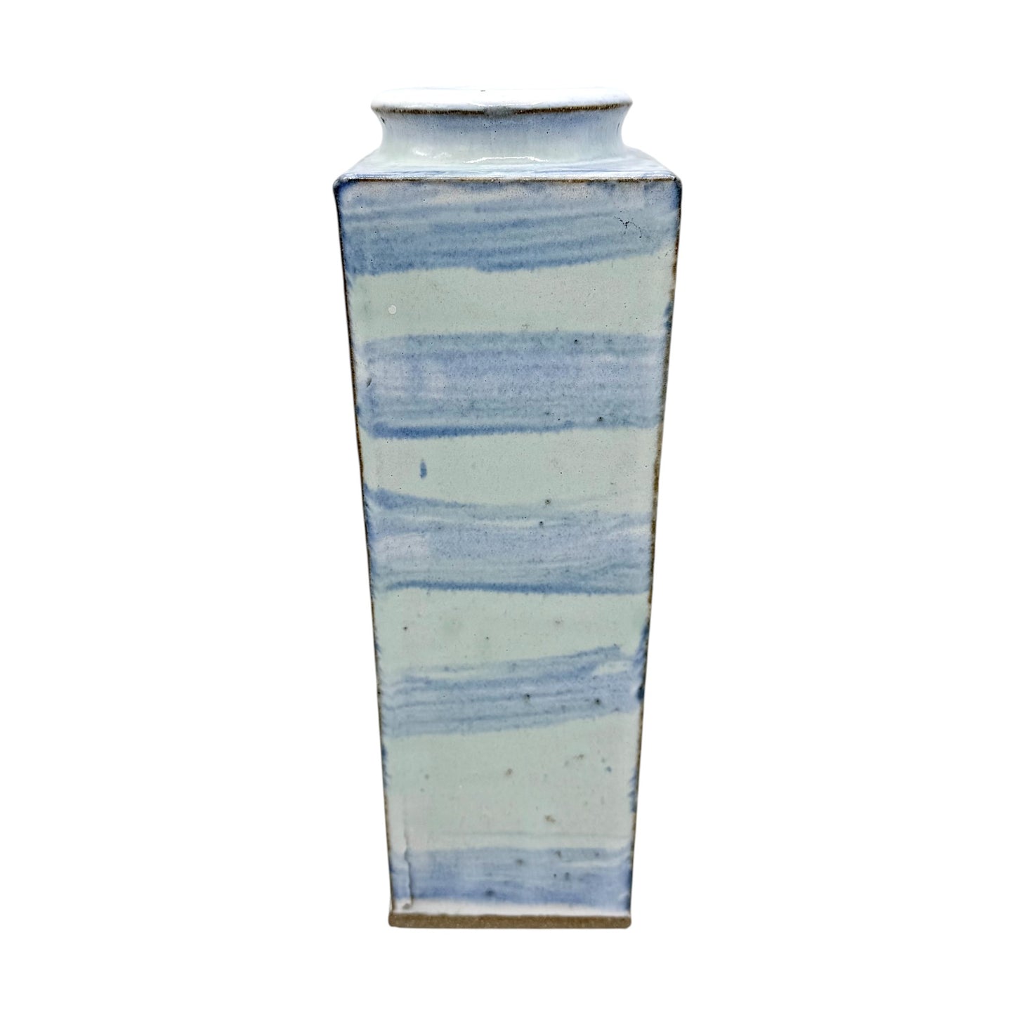 Square Tapered Stoneware Vase