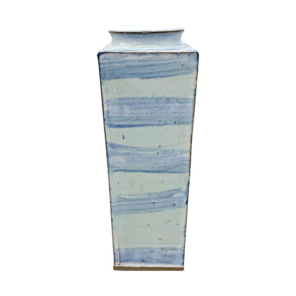 Square Tapered Stoneware Vase