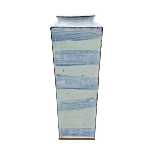 Square Tapered Stoneware Vase