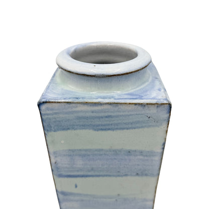 Square Tapered Stoneware Vase