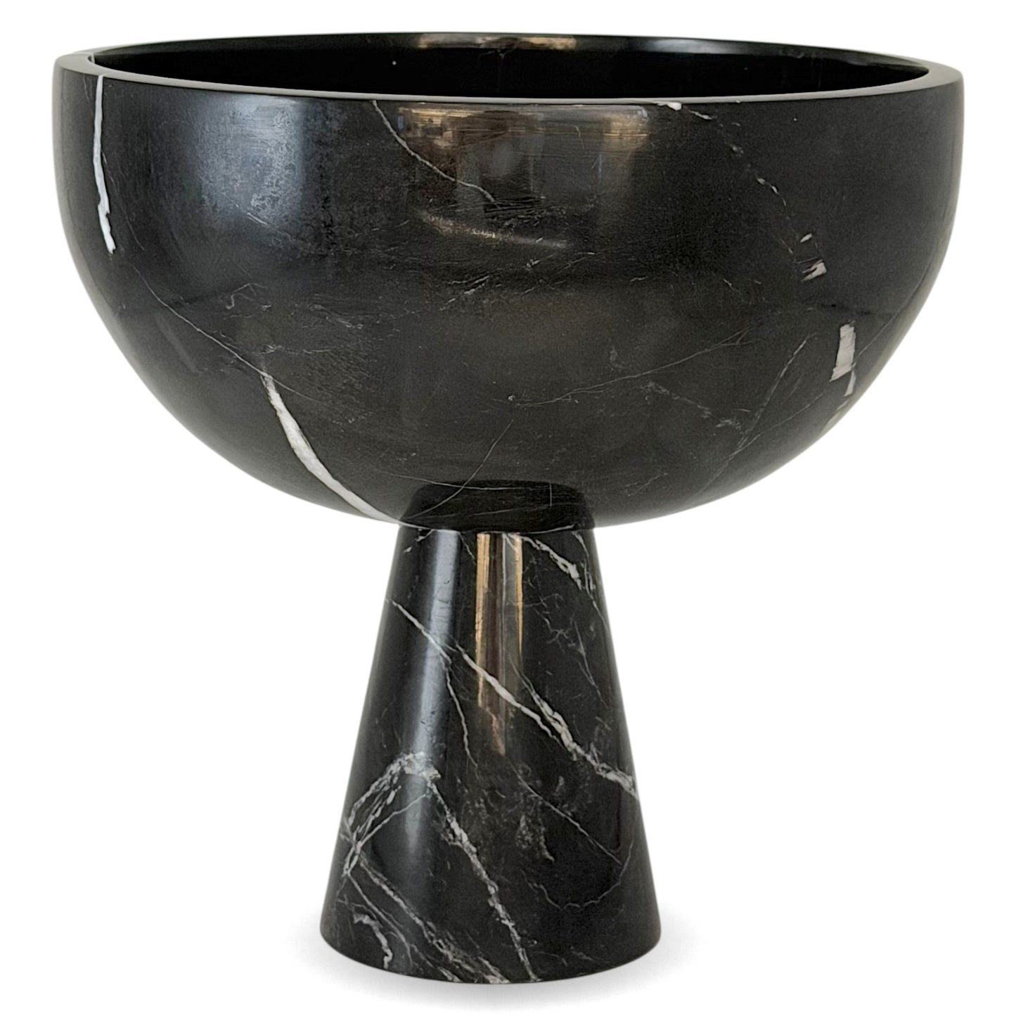 Black Marble Pedestal Bowl