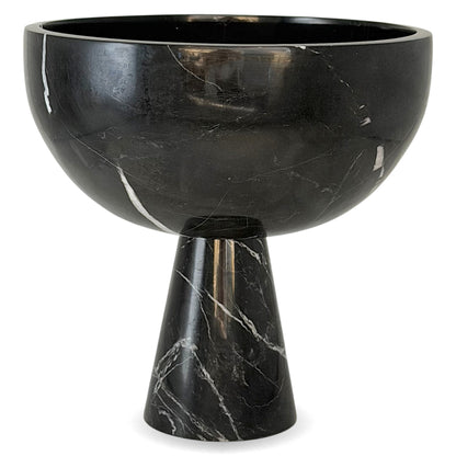 Black Marble Pedestal Bowl