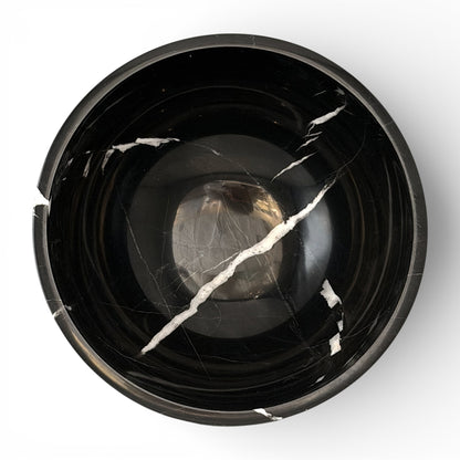 Black Marble Pedestal Bowl