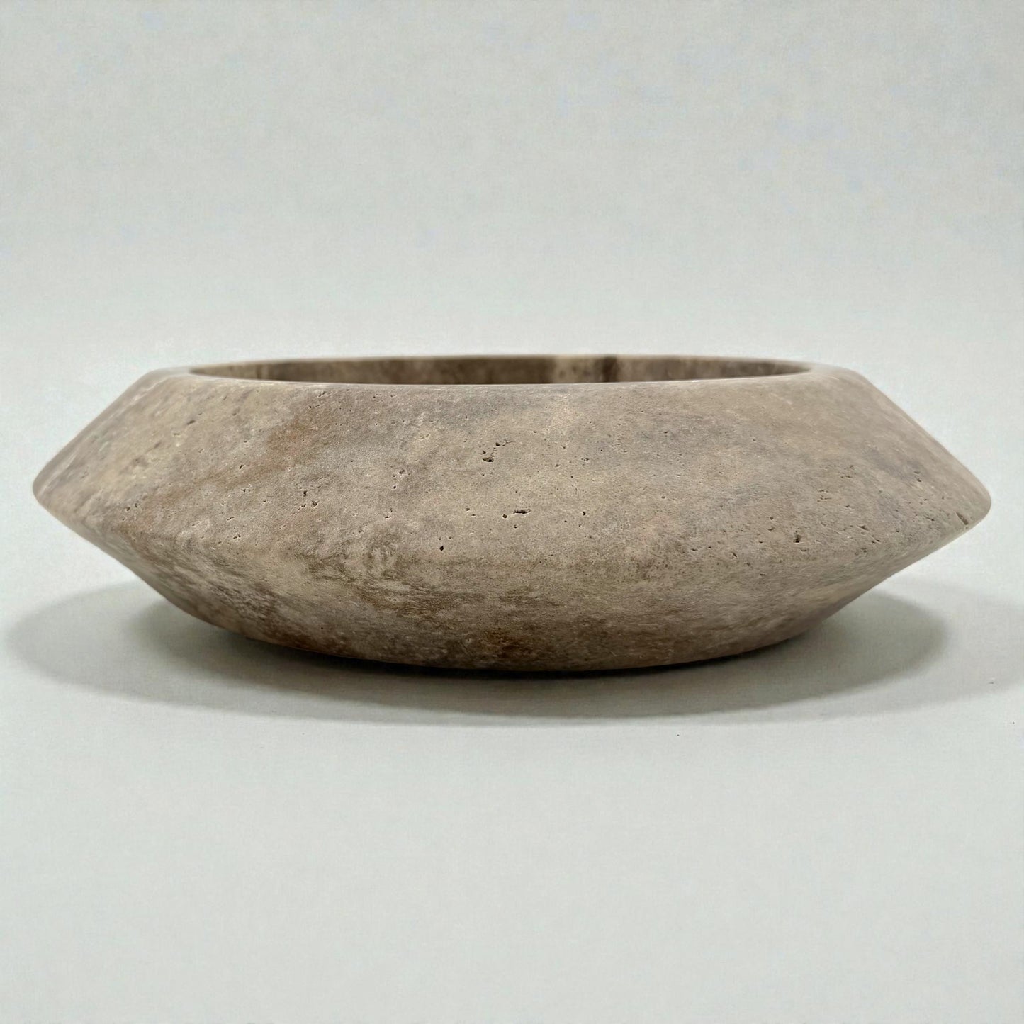 Silver Travertine Bowl