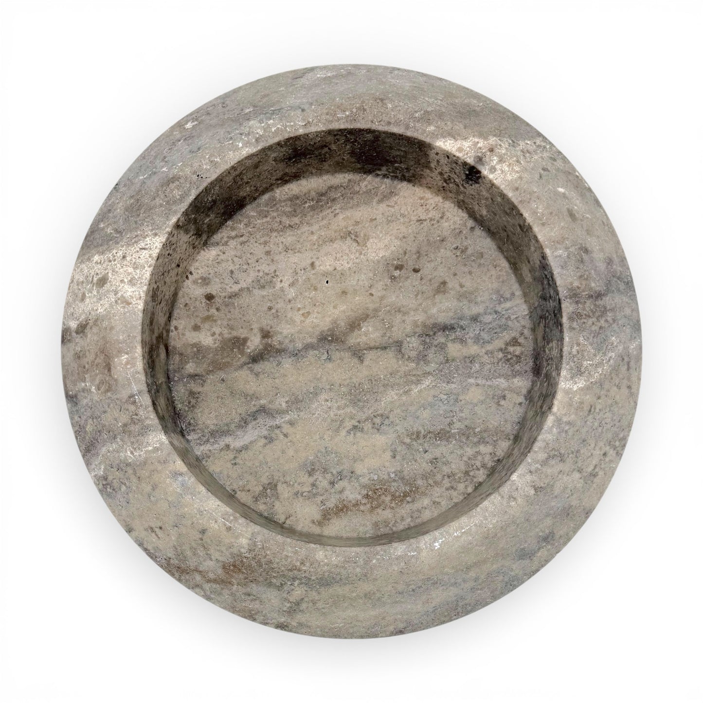 Silver Travertine Bowl
