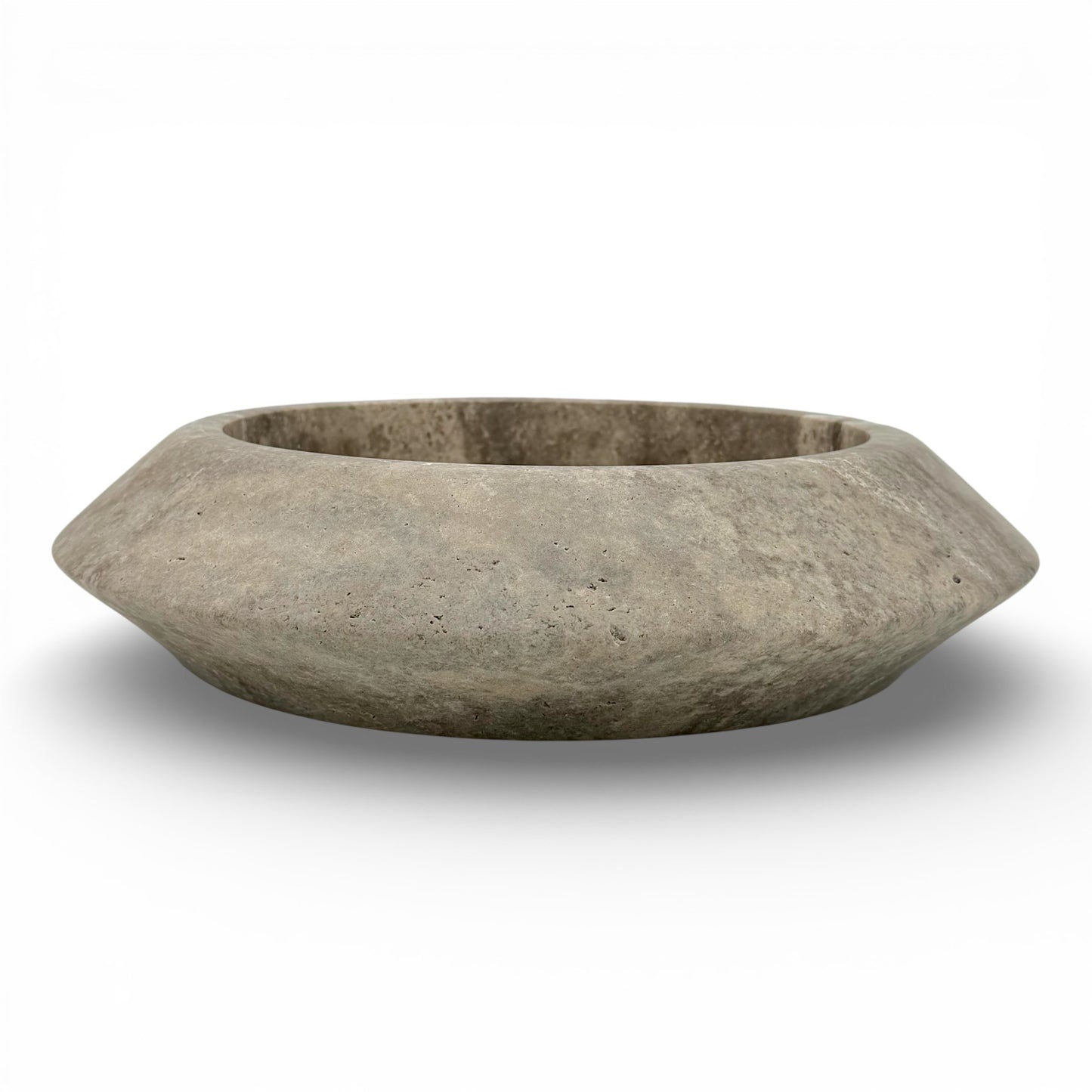 Silver Travertine Bowl