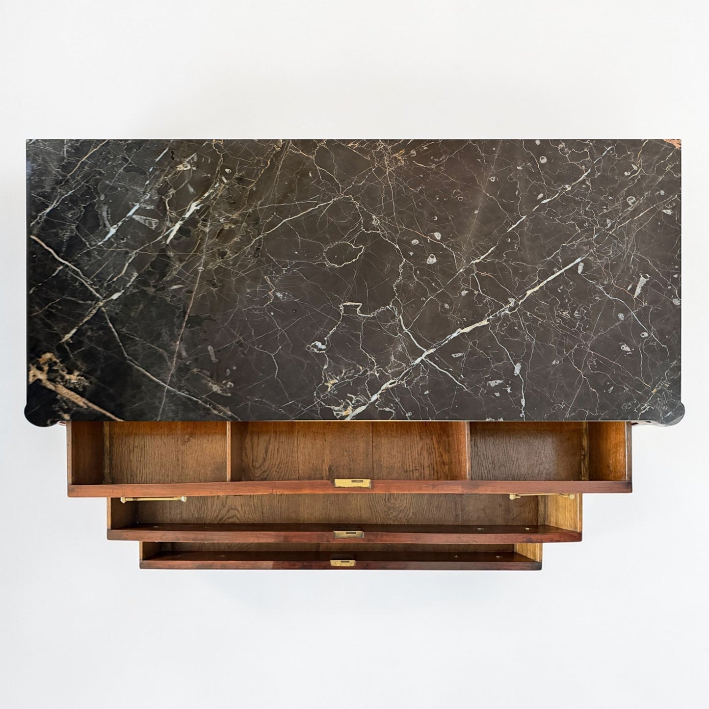 French Walnut Three Drawer Commode, 19th Century