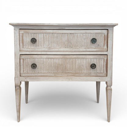 Pair of Rustic Painted Wood Swedish Commodes