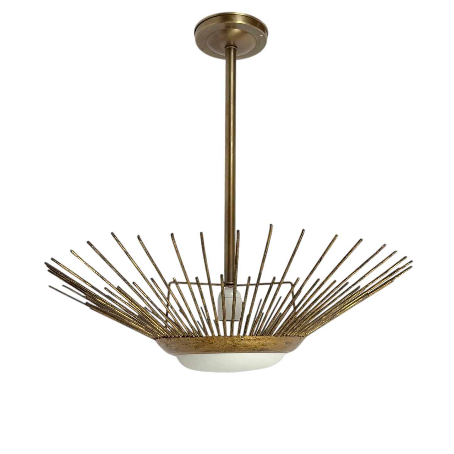 Gilt Iron Sunburst Pendant Light
