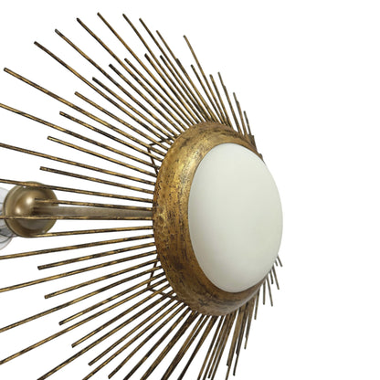 Gilt Iron Sunburst Pendant Light
