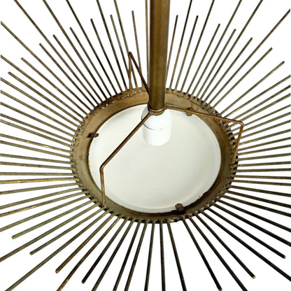 Gilt Iron Sunburst Pendant Light