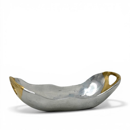 Aluminum and Brass Bowl by David Marshall