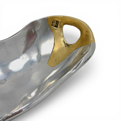 Aluminum and Brass Bowl by David Marshall