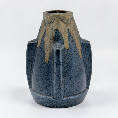 Art Deco Brown and Blue Ceramic Vase