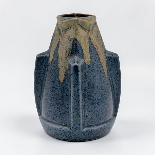 Art Deco Brown and Blue Ceramic Vase