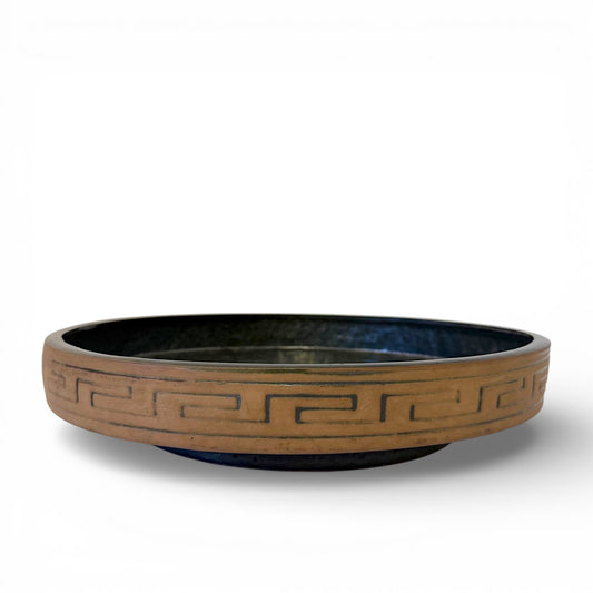 Ceramic Bowl with Greek Key Motif