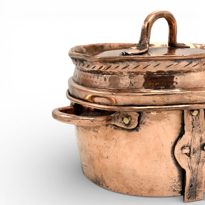 French 19th Century Hammered Copper Pot