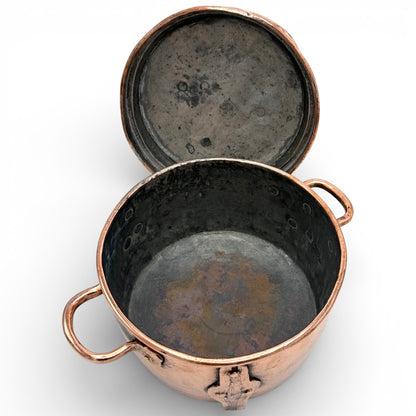 French 19th Century Hammered Copper Pot