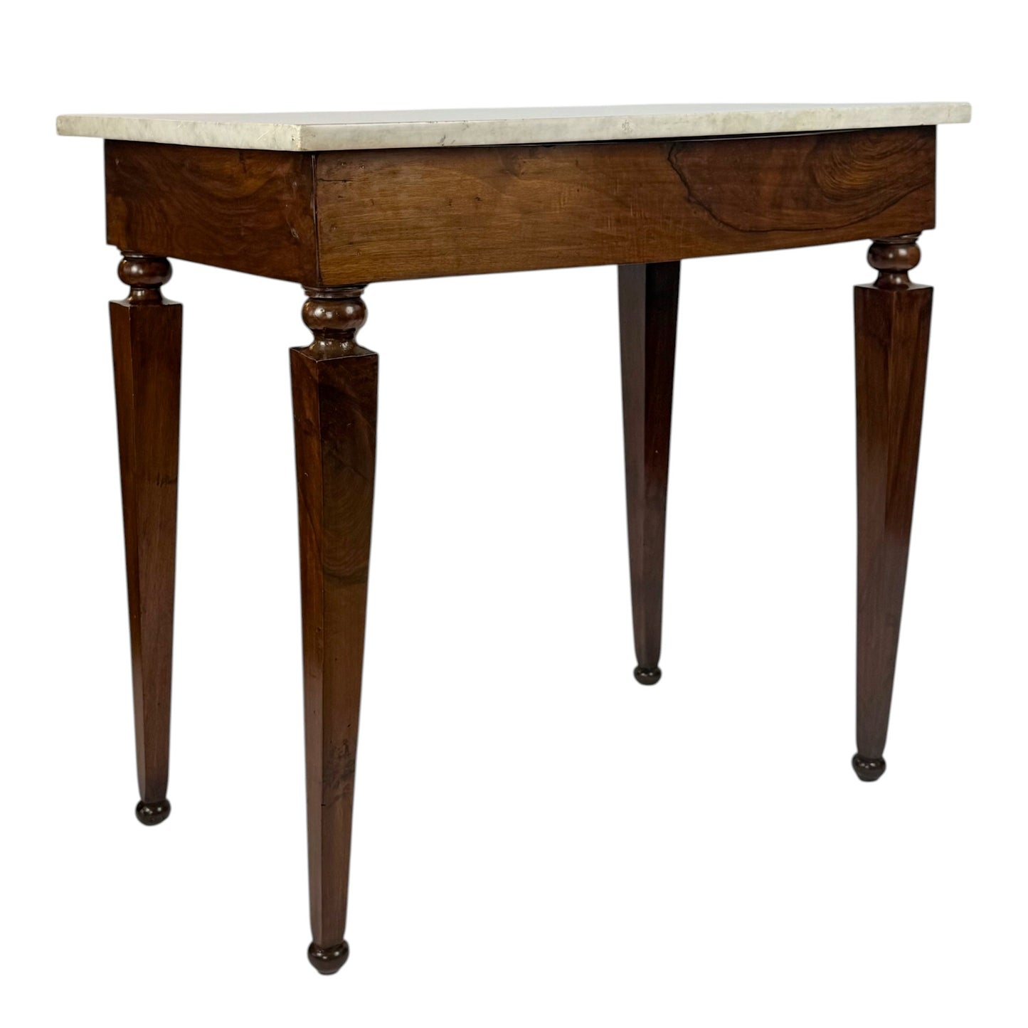 18th Century Tuscan Walnut Console Table with Marble Top