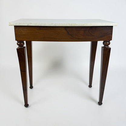 18th Century Tuscan Walnut Console Table with Marble Top
