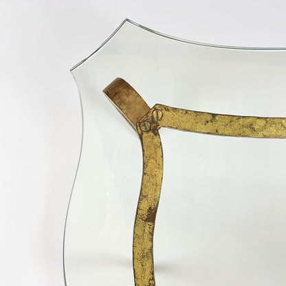 Shaped Gilt Iron Coffee Table by Maison Ramsay, circa 1960s