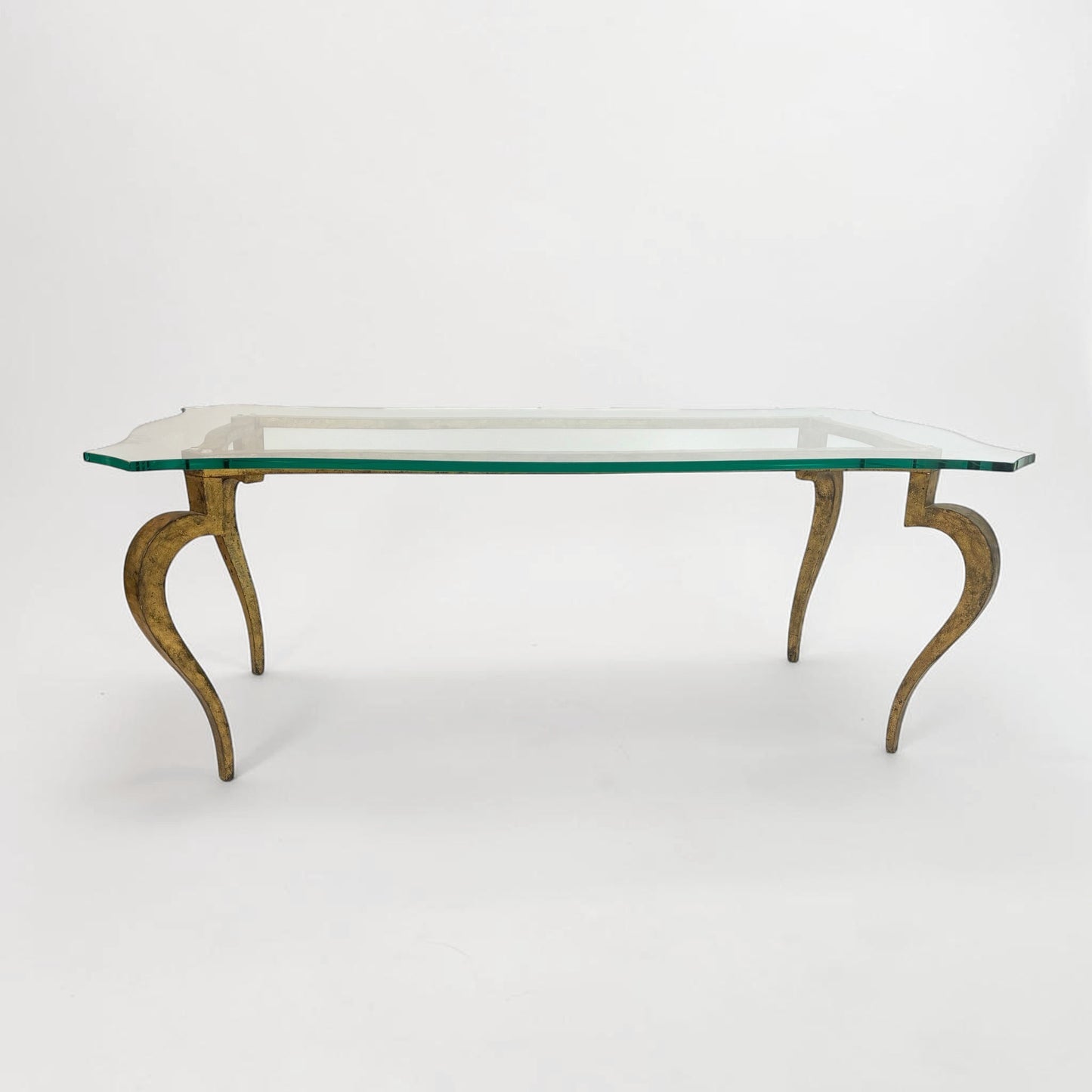 Shaped Gilt Iron Coffee Table by Maison Ramsay, circa 1960s
