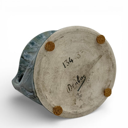 Blue and Green Stoneware Vase