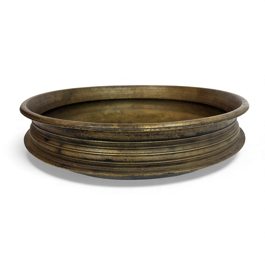 Large Antique Bronze Urli Bowl, 19th Century