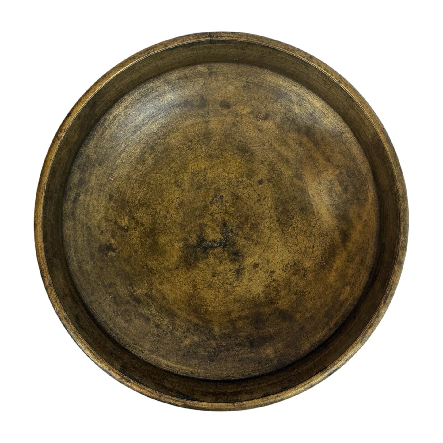 Large Antique Bronze Urli Bowl, 19th Century