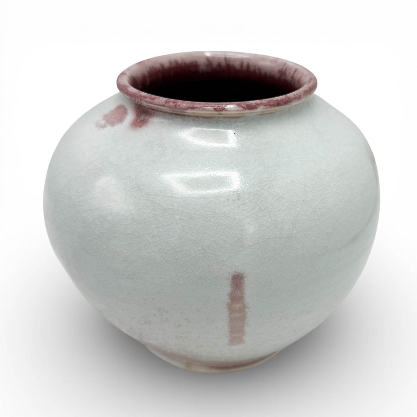 Celadon and Lilac Ceramic Vase