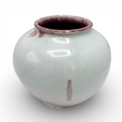 Celadon and Lilac Ceramic Vase