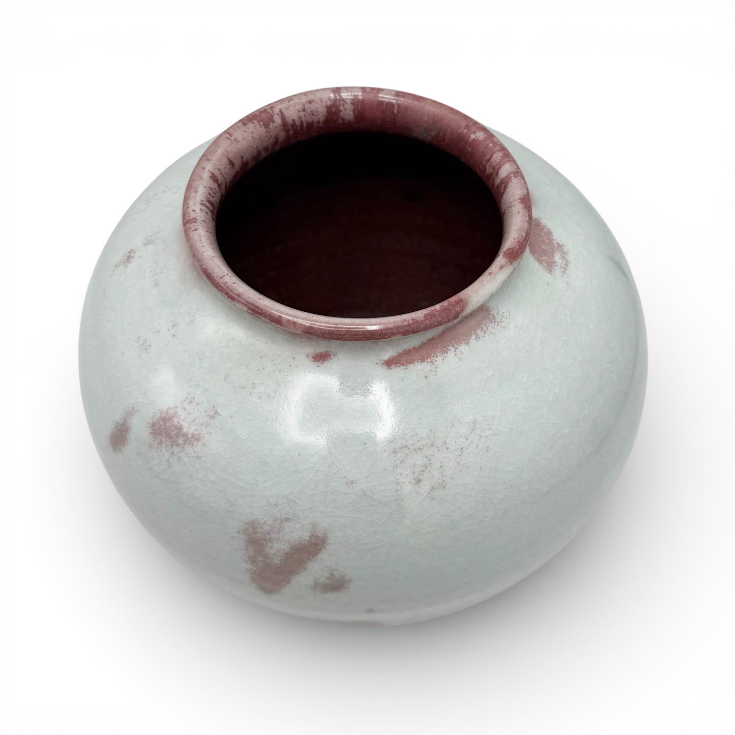 Celadon and Lilac Ceramic Vase