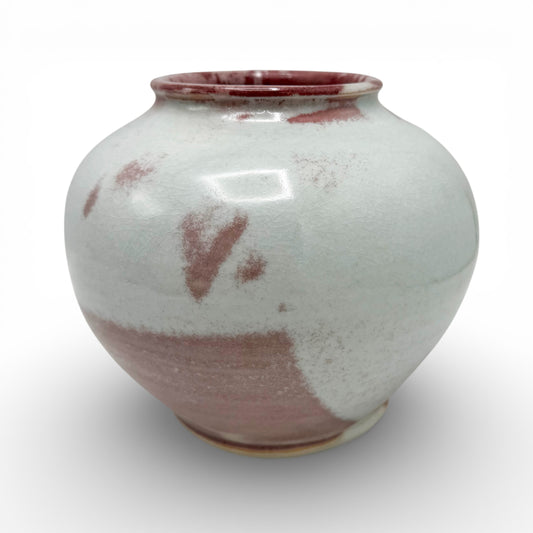 Celadon and Lilac Ceramic Vase