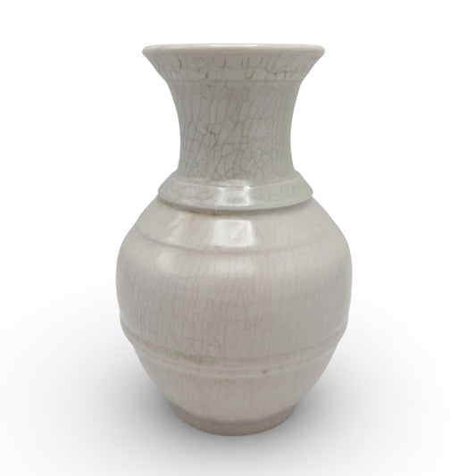 Off White Stoneware Vase