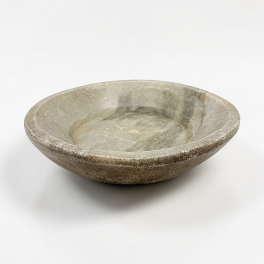 Carved Gray Marble Plate