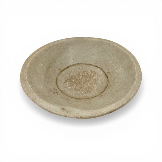 Carved Beige Marble Plate